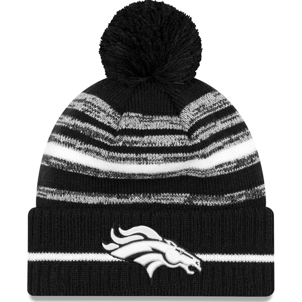 NFL 2021サイドラインヒストリック ニットキャップ ブロンコス 2021 Sideline サイドライン Sport Pom Cuffed New Knit Hat 期間限定特価品 ニューエラ 売り込み Era ブラック