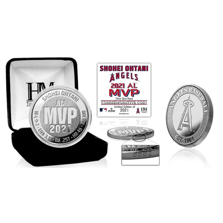 楽天市場】MLB 大谷翔平 エンゼルス 記念コイン 2021 ア・リーグ MVP 