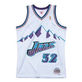 NBA カール・マローン ユタ・ジャズ ユニフォーム スウィングマン ロード 1996-97 ミッチェル＆ネス/Mitchell & Ness ホワイト