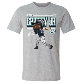 MLB ケン・グリフィー・ジュニア マリナーズ Tシャツ Cartoon WHT T-Shirt 500Level ヘザーグレー