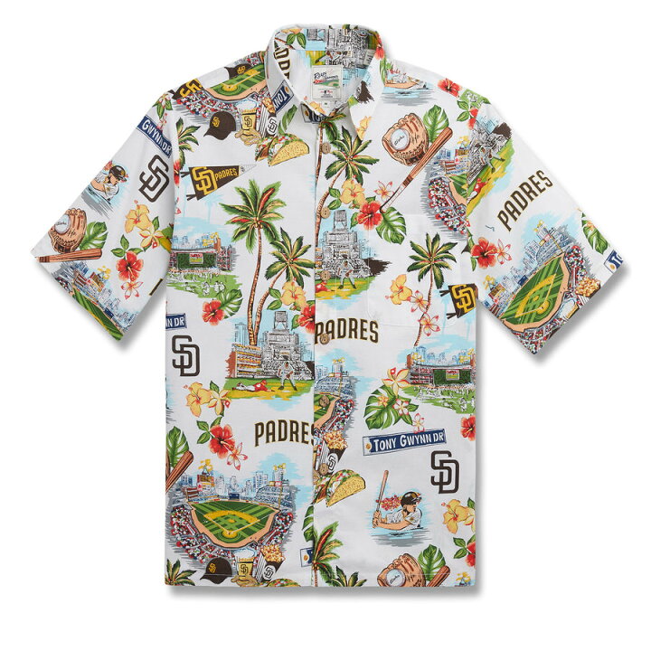 楽天市場】MLB パドレス アロハシャツ ハワイアン Scenic Aloha Shirt  