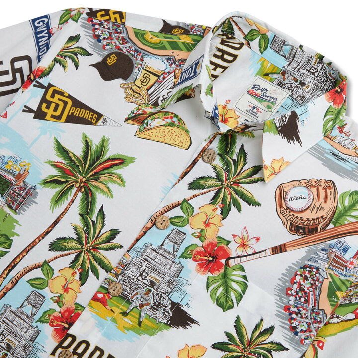 楽天市場】MLB パドレス アロハシャツ ハワイアン Scenic Aloha Shirt  