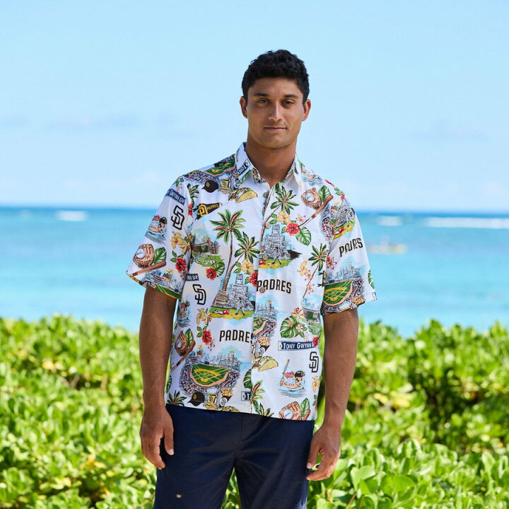 楽天市場】MLB パドレス アロハシャツ ハワイアン Scenic Aloha Shirt  