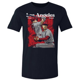 MLB 大谷翔平 マイク・トラウト エンゼルス Tシャツ Mike Trout & Shohei Ohtani Los Angeles Duo T-Shirt 500Level ネイビー
