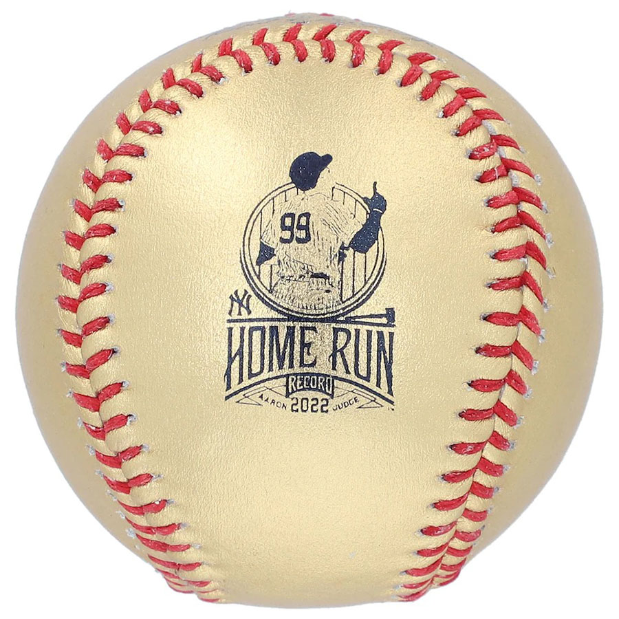 年末のプロモーション特価！ MLB アーロン・ジャッジ ヤンキース ボール HR 記録 ロゴ ゴールド ボール Rawlings ローリングス  野球・ソフトボール