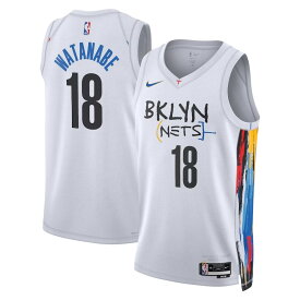 NBA 渡邊雄太 ブルックリン・ネッツ ユニフォーム Unisex 2022/23 シティエディション スウィングマン ジャージ ナイキ/Nike ホワイト