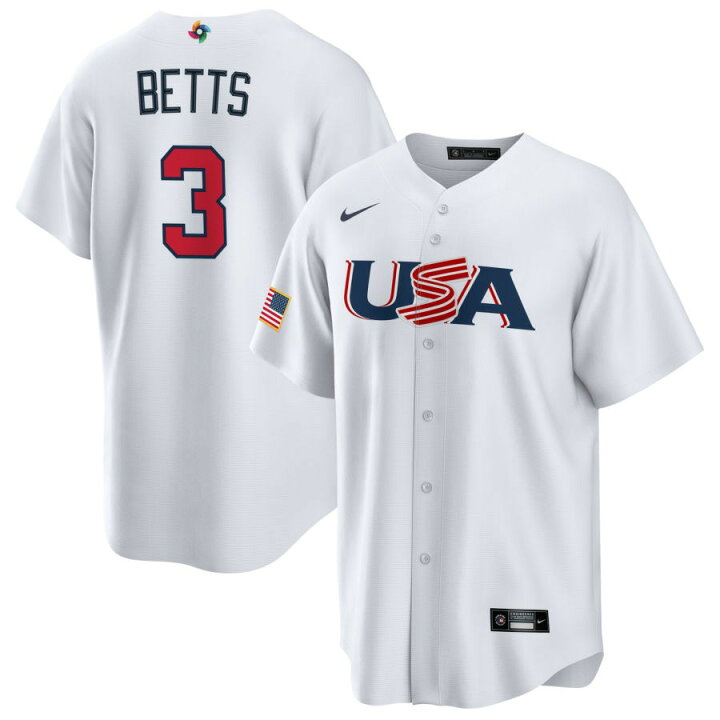 楽天市場】WBC ムーキー・ベッツ アメリカ代表 ユニフォーム 2023 