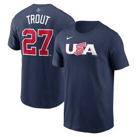 WBC マイク・トラウト アメリカ代表 USA Tシャツ 2023 World Baseball Classic ネーム＆ナンバー T-Shirt ナイキ/Nike ネイビー