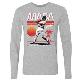 MLB 吉田正尚 レッドソックス Tシャツ Boston MASA T-Shirt ロングスリーブ 500Level ヘザーグレー