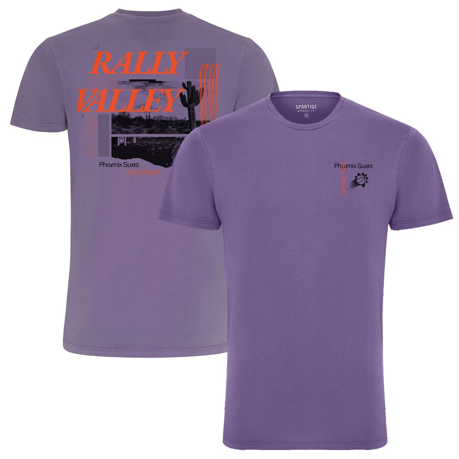 NBA フェニックス・サンズ Tシャツ 2023 NBA プレーオフ進出 Rally The Valley Bingham T-Shirt Sportiqe パープル 一番の贈り物