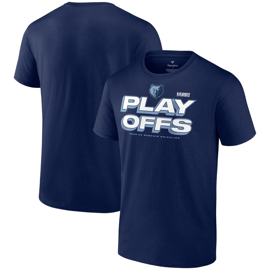 NBA グリズリーズ Tシャツ 2023 NBA プレーオフ進出 T-Shirt Fanatics Branded ネイビー 最大56%OFFクーポン