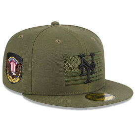 MLB メッツ キャップ 2023 アームドフォースデー On-Field 59FIFTY Fitted Hat ニューエラ/New Era グリーン