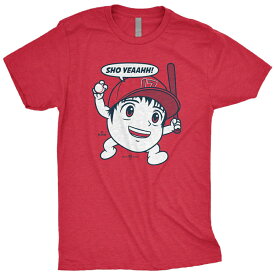 【海外限定版】MLB 大谷翔平 エンゼルス Tシャツ Sho Yeah T-Shirt RotoWear レッド