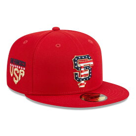 MLB サンフランシスコ・ジャイアンツ キャップ 2023 独立記念日 4th of July 59FIFTY Fitted ニューエラ/New Era レッド