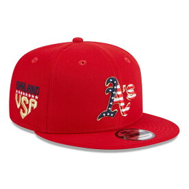 MLB アスレチックス キャップ 2023 独立記念日 4th of July 9FIFTY スナップバック ニューエラ/New Era レッド