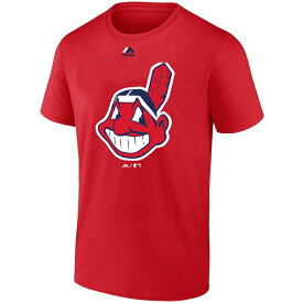 MLB インディアンス Tシャツ ワフー酋長 Big Logo T-Shirt マジェスティック/Majestic レッド