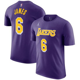 NBA レブロン・ジェイムス レイカーズ Tシャツ ステートメント ネーム＆ナンバー T-Shirt ジョーダン/Jordan パープル2308USBUY