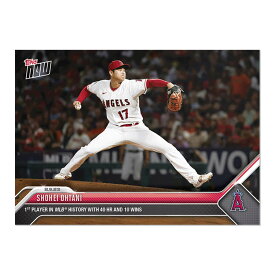 MLB Shohei Ohtani #17|Mike Trout #27 エンゼルス トレーディングカード 2023 Topps Now #683 1st in MLB History 40 HR 10 Wins Topps