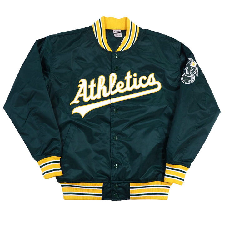 楽天市場】MLB アスレチックス ジャケット サテンジャケット アウター 