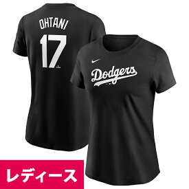 MLB 大谷翔平 ドジャース Tシャツ Women's レディース 2024 Fuse ネーム&ナンバー T-Shirt ナイキ/Nike ブラック