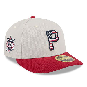 MLB パイレーツ キャップ 2024 独立記念日 Fourth of July 59FIFTY Low Profile ニューエラ/New Era カーキ レッド