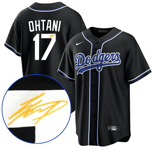 MLB 大谷翔平 ドジャース ユニフォーム 【現地買付セレクション特注】レプリカ ゴールドサイン刺繍) ナイキ/Nike ブラック