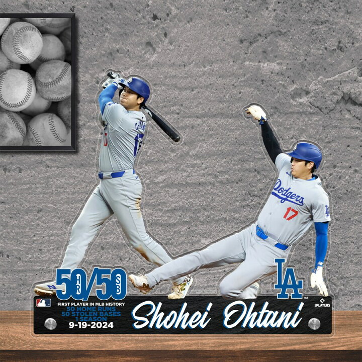 楽天市場】MLB 大谷翔平 ドジャース アクリルプレート 50/50達成記念 