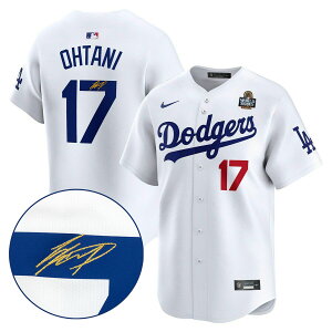 MLB 大谷翔平 ドジャース ユニフォーム 【現地買付】ワールドシリーズ2024 リミテッド Jersey ゴールドサイン刺繍 ナイキ/Nike ホワイト