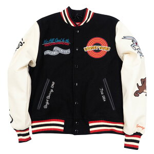 Animation �o�[�V�e�B�[ �W���P�b�g �y���n���t�z���[�j�[�`���[���Y x Shoe Palace Varsity Jacket �u���b�N �A�C�{���[