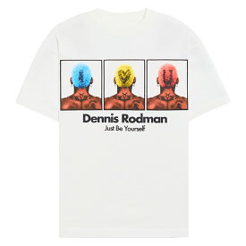 NBA デニス・ロッドマン Tシャツ Just Be Yourself T-Shirt Rodman Apparel ホワイト