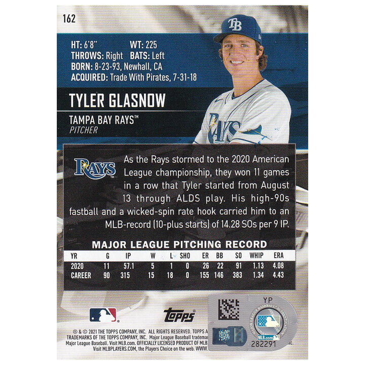 楽天市場】MLB タイラー・グラスノー タンパベイ・レイズ 