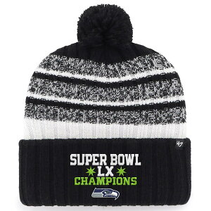 NFL �V�[�z�[�N�X �j�b�g�L���b�v ��60��X�[�p�[�{�E���D���L�O Tavern Cuffed Knit Hat with Pom 47Brand �u���b�N