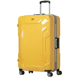 【最大28倍】特典付き｜スーツケース Lサイズ LL 90L 受託無料 158cm以内 アルミフレーム イエロー グレー 大容量 大型 軽量 DBCラゲージ HIRODBC dya8168-28
