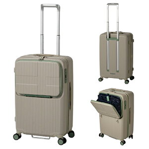 【最大29倍】2年保証+特典付き イノベーター スーツケース Mサイズ 62L フロントオープン 前開き トップオープン 上開き 軽量 innovator INV60 キャリーケース キャリーバッグ
