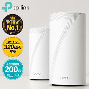 TP-Link Wi-Fi���[�^�[ Wi-Fi7 Deco BE85 2�p�b�N 11520+8640+1376Mbps 10Gbps IPv6�Ή� ��������