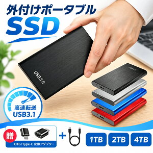 �|�[�^�u��SSD �O�t�� 2TB 4TB �����f�[�^�]�� USB3.1 Gen1 Type-C OTG�Ή� �A���~�j�E������ �ϏՌ� �É� �y�� ���^ �O�t���h���C�u PC �p�\�R�� �m�[�gPC �X�}�z �^�u���b�g Android Windows Mac �Ή� �o�b�N