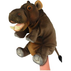 【CANAmm】HANSA正規品　ハンドパペット カバ 23 HIPPO　8461【送料無料】（かば、人形、置物、オブジェ、ぬいぐるみ、キャラクターグッズ）
