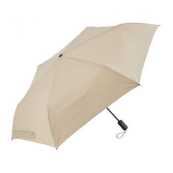 LESS IS MORE LIM クイックシャット自動開閉 折りたたみ傘 55cm サンドベージュ U355-0811BG1-BD （アンブレラ、雨傘、折りたたみ傘、折り畳み傘、折傘）