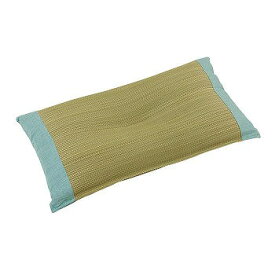 日本製 い草 平枕 約50×30cm ブルー 7559709 【送料無料】（快眠枕、機能性安眠枕、ピロー、まくら、寝具）
