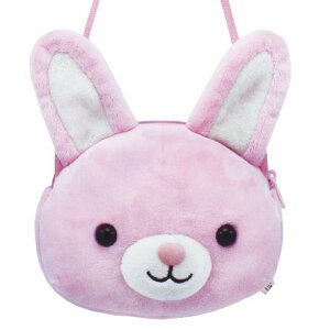 スマイルパレードフェイスポシェット/ウサギ(7206) (ポーチ、ポシェット、ハンドバッグ、キッズバッグ、カバン、ぬいぐるみ、キャラクターグッズ、プレゼントに最適)