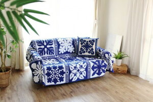 ハワイアン キルトマルチカバー「カプア」 洗える イブル さわやか ボタニカル  200×250cm 【送料無料】(カーペット、ラグ、マルチラグ、ソファーカバー)