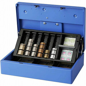 【カール事務器】キャッシュボックス CB-8800ブルー(4240049)【送料無料】(防犯グッズ、盗難防止、貯金箱、手提金庫、セーフティボックス、収納)