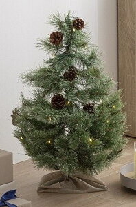 Chalon(カロン)【高さ90cm】Abete クリスマスツリー グリーン(156001_GR)松ぼっくり10個+LEDライト1セット(電球の数:30個)+脚カバー1セット【送料無料】(クリスマスツリー、オーナメント、デコレー
