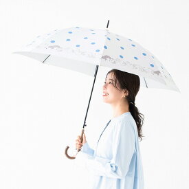 大判★シルバーコーティング雨晴兼用60cmジャンプ『猫と水玉』【送料無料】 （日傘、UV対策、紫外線対策、晴雨兼用、傘、雨傘、長傘）