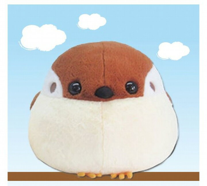 楽天市場 ふくふくスズメ ちゅんすけ Big 送料無料 鳥 とり 人形 玩具 おもちゃ ぬいぐるみ キャラクターグッズ プレゼントに最適 セレクトプラス