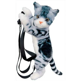 リアル猫のヌイグルミリュック アメショー　灰（UN-0301）【送料無料】 (リュックサック、バッグ、カバン、かばん、ねこ、猫、ネコ、ぬいぐるみ、キャラクターグッズ)