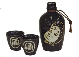 日本製　陶器酒器セット　ひょっとこ （M-7550） 【送料無料】（酒器、日本酒食器、キッチン）