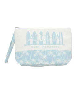 ハワイアンポーチ ハワイアン雑貨 ミノアキャンバスポーチ コスメポーチ 化粧ポーチ 旅行ポーチ キャンバス生地 小物入れ 薄型 おしゃれ