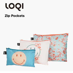 LOQI [L[ Zip Pockets 3TCY1Zbg SMILEY Recycled Zip |[` RpNg y [ GRobO 