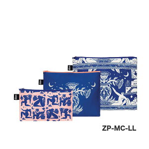 LOQI ���[�L�[ Zip Pockets 3�T�C�Y1�Z�b�g SMILEY Spiral �|�[�` �R���p�N�g �y�� ���[ �G�R�o�b�O �������